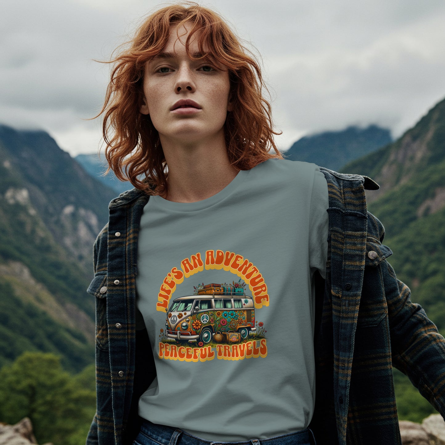 Life's An Adventure, Peaceful Travels Graphic T-Shirt