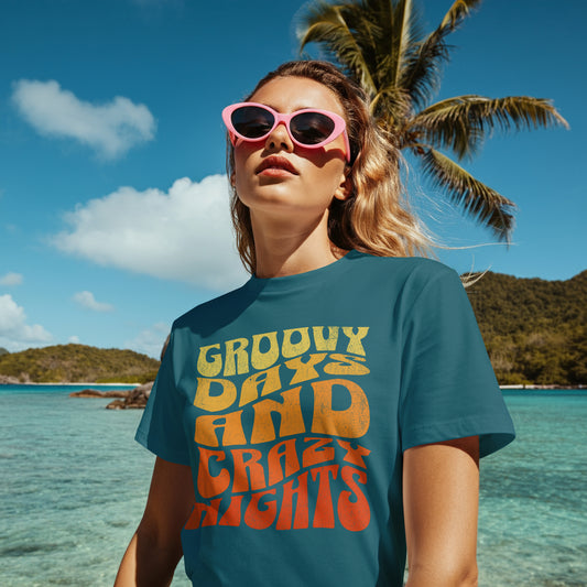 Groovy Days and Crazy Nights Graphic T-Shirt