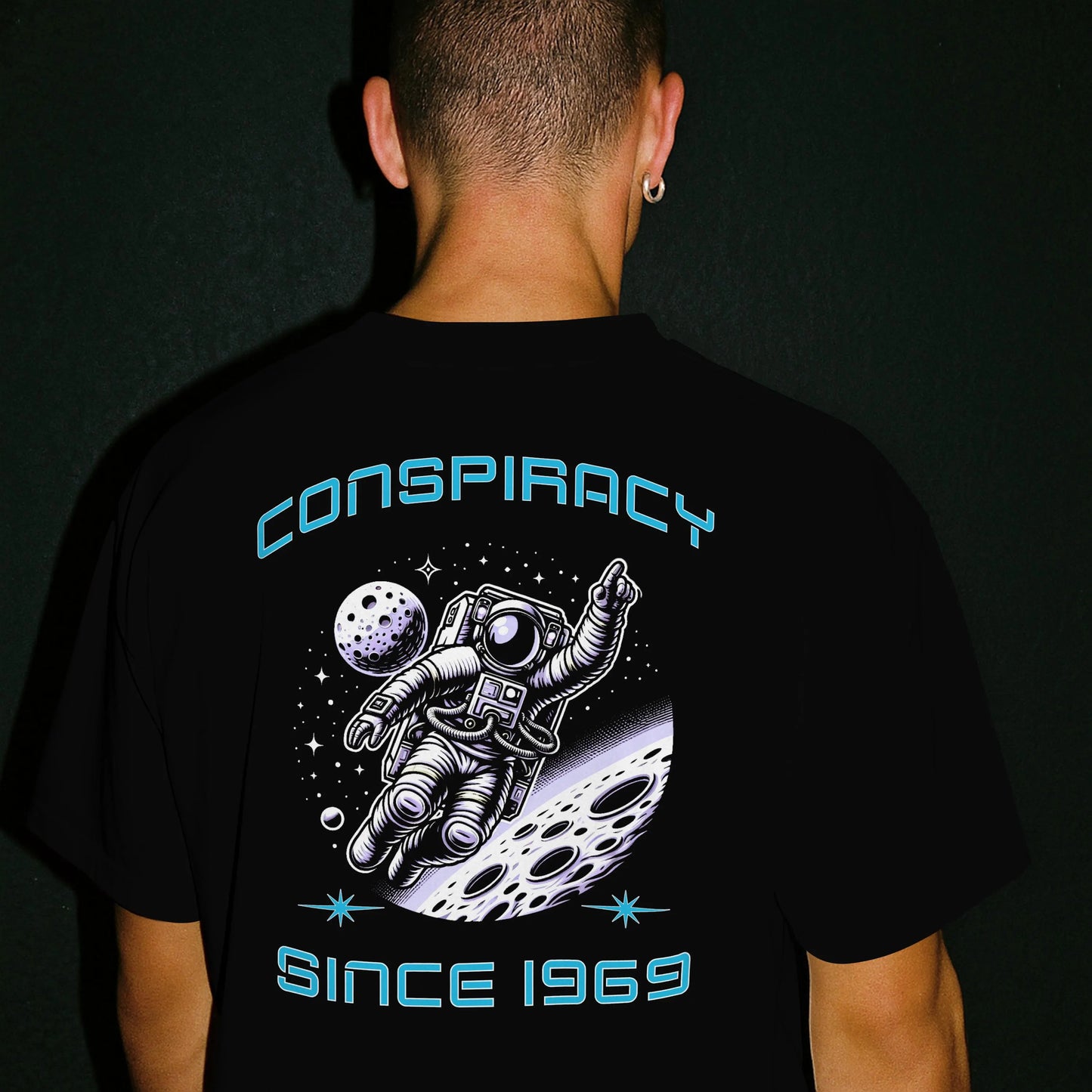 Moon Landing Conspiracy Gear Graphic Tee