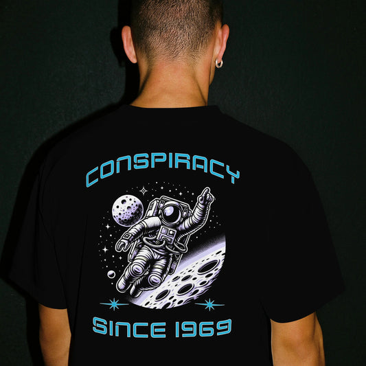 Moon Landing Conspiracy Gear Graphic Tee