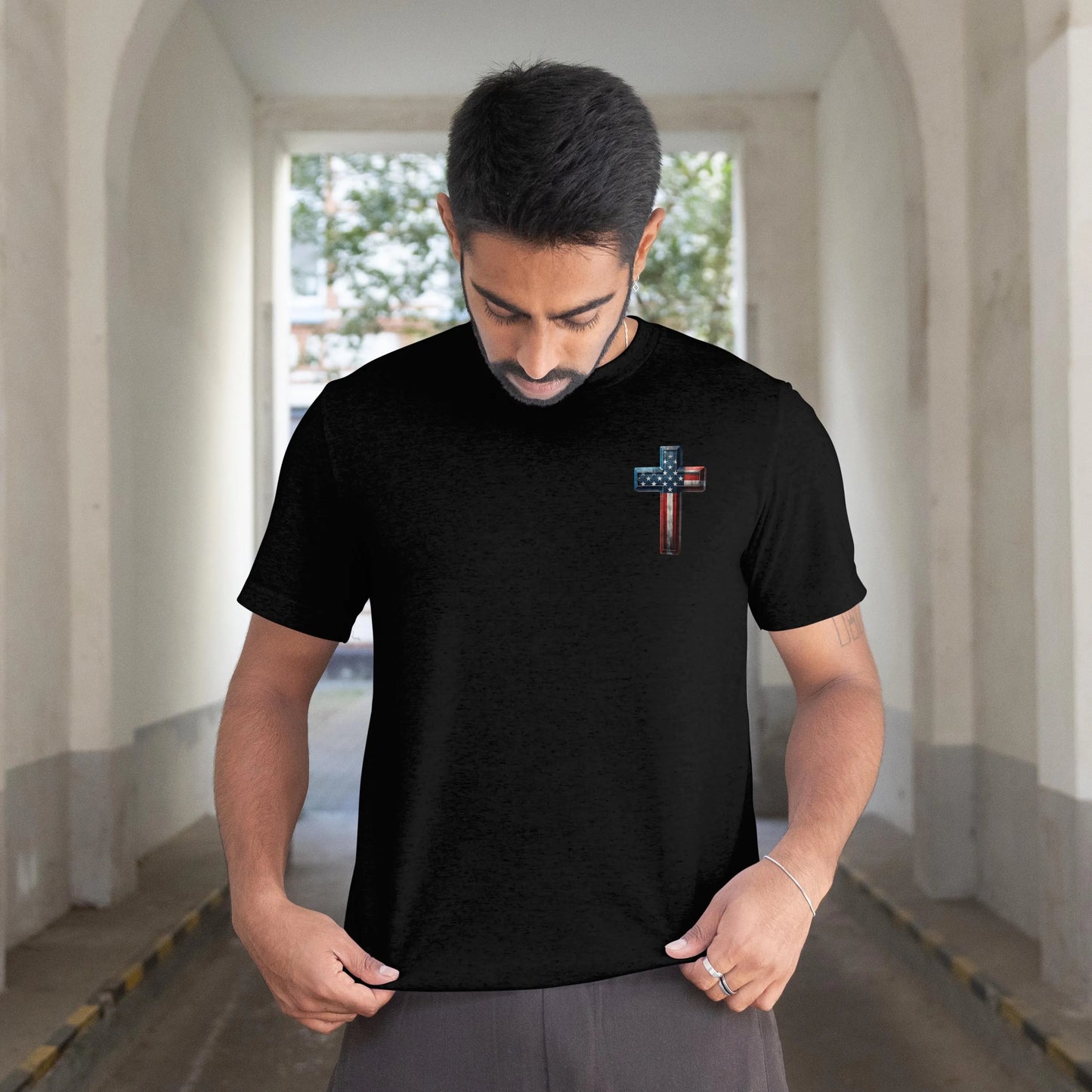 Stand For The Flag/ Kneel For The Christ Graphic Tee